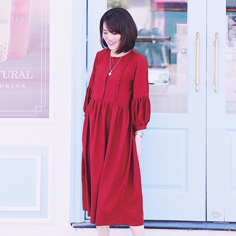 Babydoll đỏ form dài (kèm hình thật)