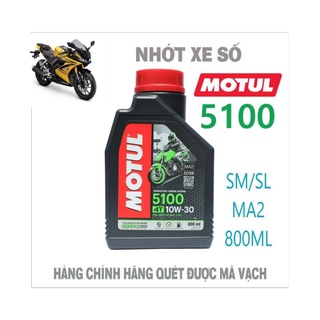 Motul 5100 ESTER 10W30 MA2 SN 0.8L hoặc 1L (Cho xe máy, mô tô, xe ga, dầu nhớt động cơ 800ML