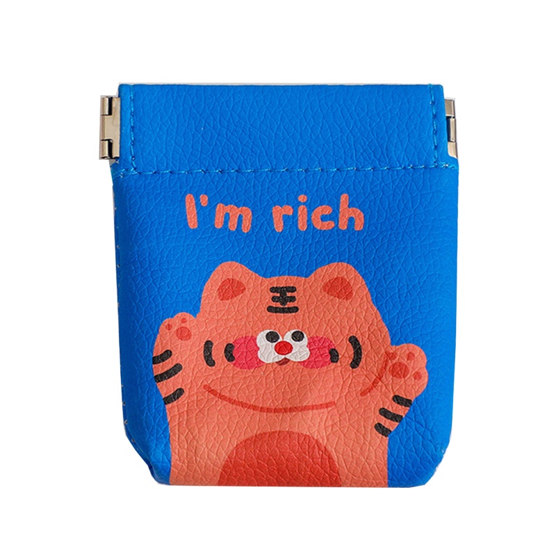 Ví Ngắn Mini Bằng Da PU Họa Tiết Hoạt Hình Dễ Thương