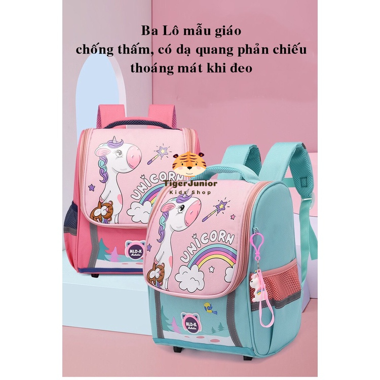 Balo Cho Bé Đi Học, Balo Unicorn Siêu Nhẹ Kỳ Lân Và Khủng Long Phi Hành Gia  MLD-K DD105