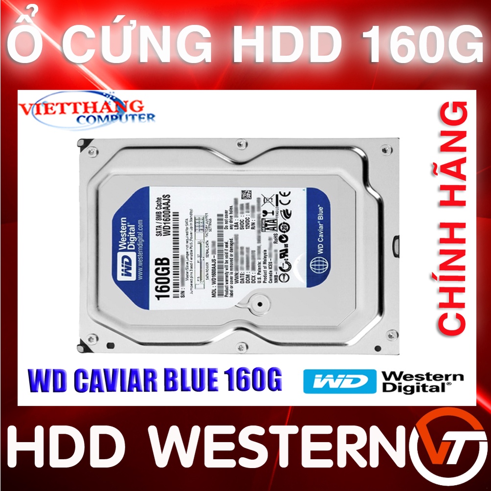 Ổ cứng HDD 160G Western Digital Blue Sức khỏe 100%