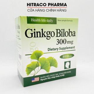 Hoạt huyết dưỡng não Ginkgo Biloba 300mg giảm đau đầu, hoa mắt, chóng mặt, rối loạn tiền đình - Hộp 100 viên