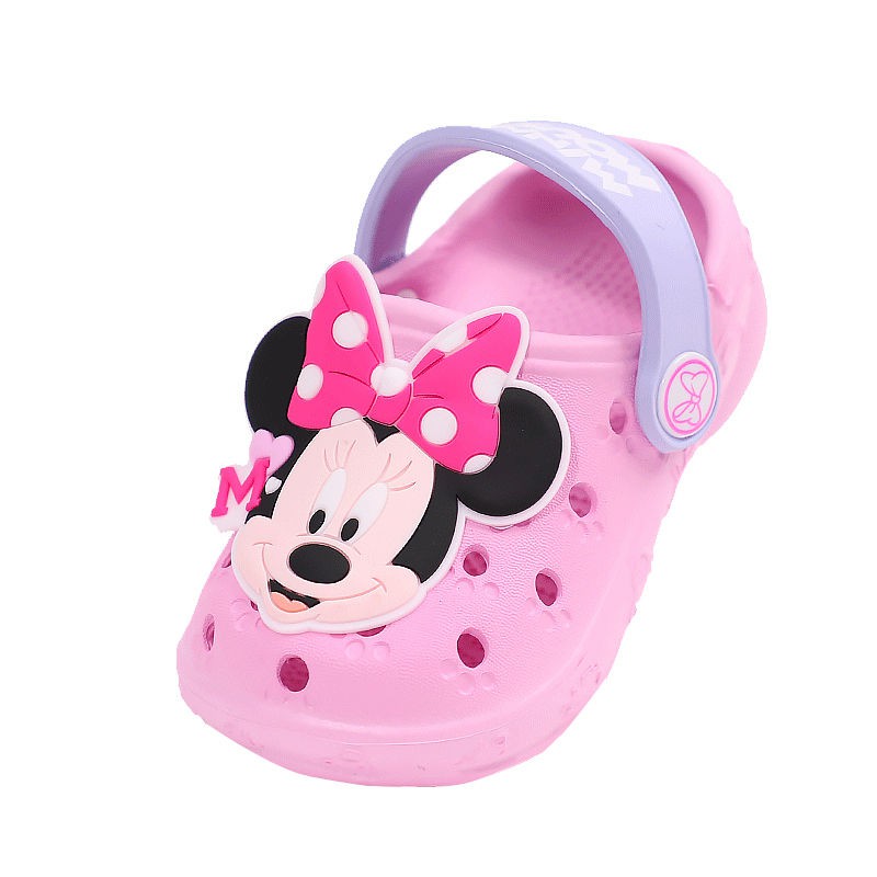 Giày Crocs Đi Biển Thoáng Khí Chống Trượt In Hình Disney Dễ Thương Cho Bé Trai