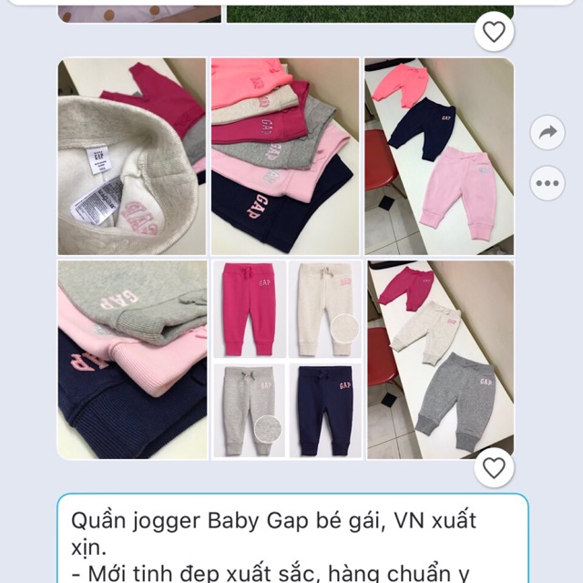Quần nỉ Gap bg