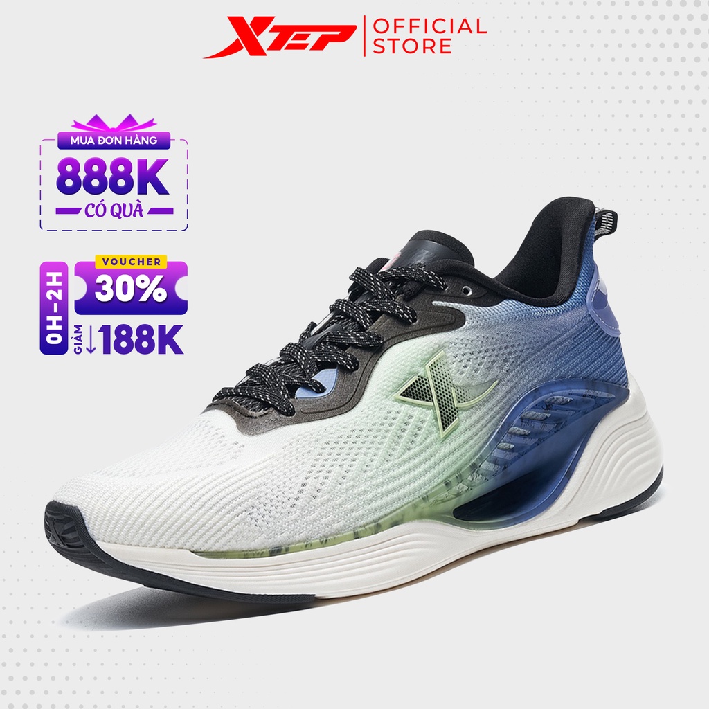 Giày chạy bộ nam Xtep chính hãng đế êm ái màu sắc tươi mát trung tính 878119110057