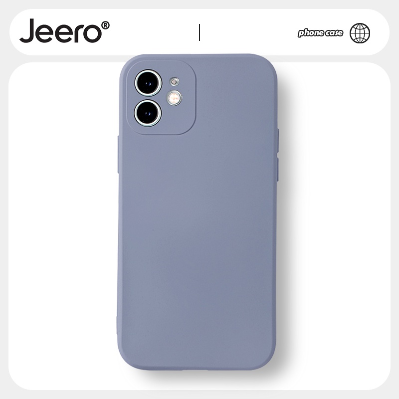 Ốp lưng JEERO silicon mềm chống sốc đơn giản cho iPhone 14 13 12 11 Pro Max SE 2020 X XR XS 8 7 ip 6S 6 Plus HFF5
