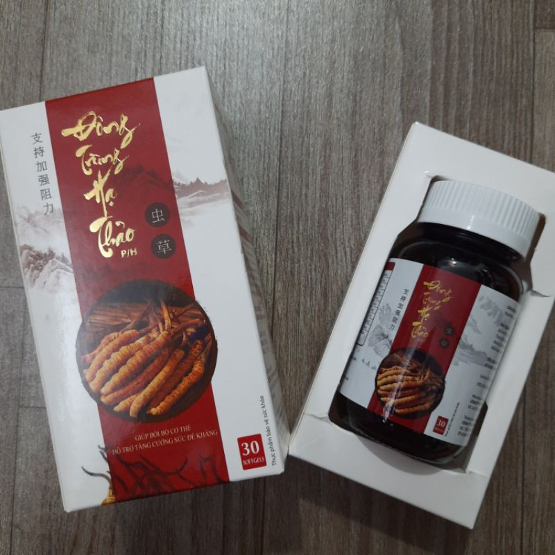 Viên uống ĐÔNG TRÙNG HẠ THẢO P/H - Giúp ăn ngon, ngủ ngon, bồi bổ cơ thể tăng sức đề kháng_Hộp 30 viên
