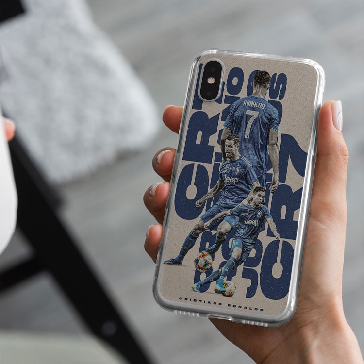 Ốp lưng CR7 Ronaldo đi bóng dũng mãnh cho Iphone 5 6 7 8 Plus 11 12 Pro Max X Xr FOO20210199