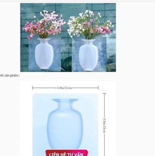 BÌNH HOA SILICON DÍNH TƯỜNG DI ĐỘNG