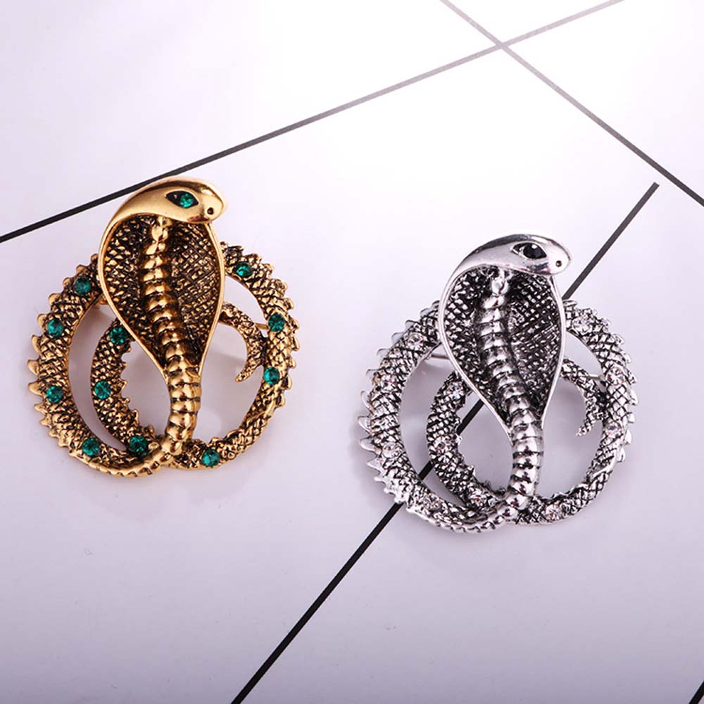 Mxgoods Gift For Men Snake Badge Accessories Metal Brooch Pins