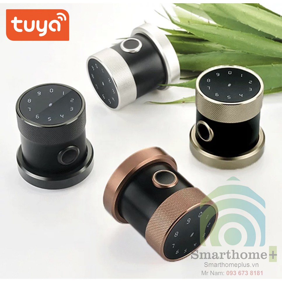 Khóa Cửa Vân Tay Mã Số Thẻ Từ Dạng Tay Nắm Bluetooth Tuya SHP-DL12