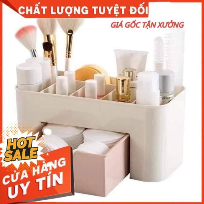 Kệ đựng mỹ phẩm đồ trang điểm mini bằng nhựa kt 22x11x10.5cm