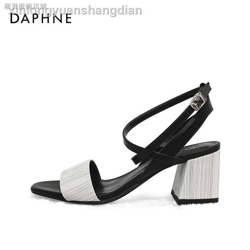 Daphne Giày Sandal Cao Gót Đế Thô Cài Khóa Thoải Mái Thời Trang Mùa Hè