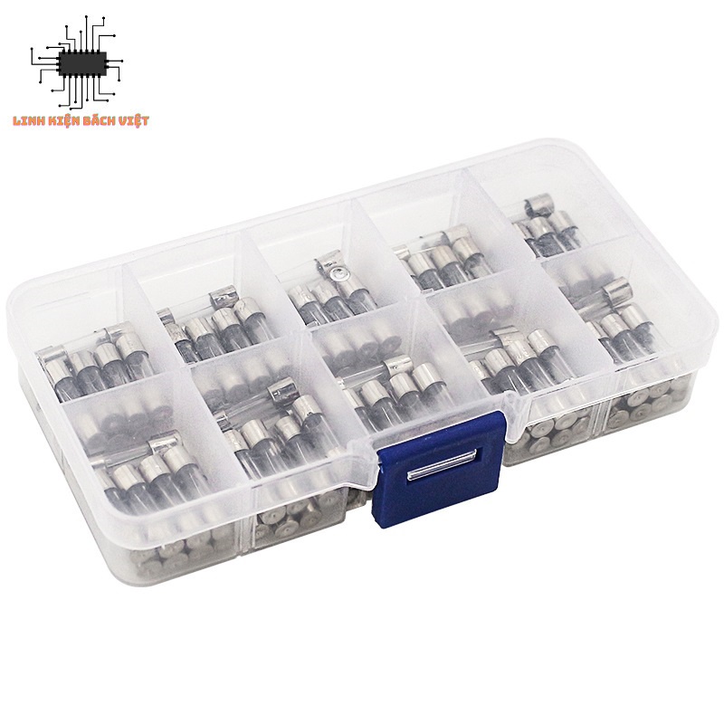 Combo cầu chì 5x20mm từ 0.2A đến 15A mỗi loại 10 chiếc