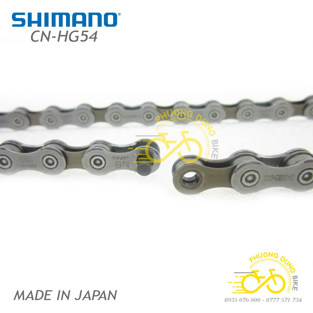 Xích sên xe đạp SHIMANO Deore CN HG54 10 speed - Hàng chính Hãng