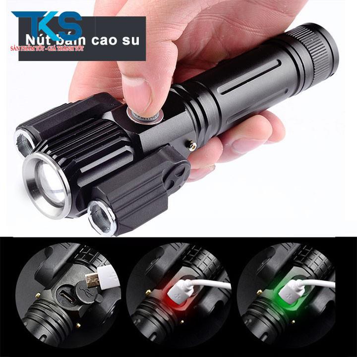 Đèn pin 3 pha siêu sáng xoay 360 độ siêu bền,chống nước cao cấp