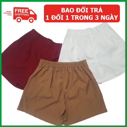 Quần short quần đùi nữ-FREESHIP-cạp cao lưng thun ống rộng-che khuyết điểm đùi to | BigBuy360 - bigbuy360.vn