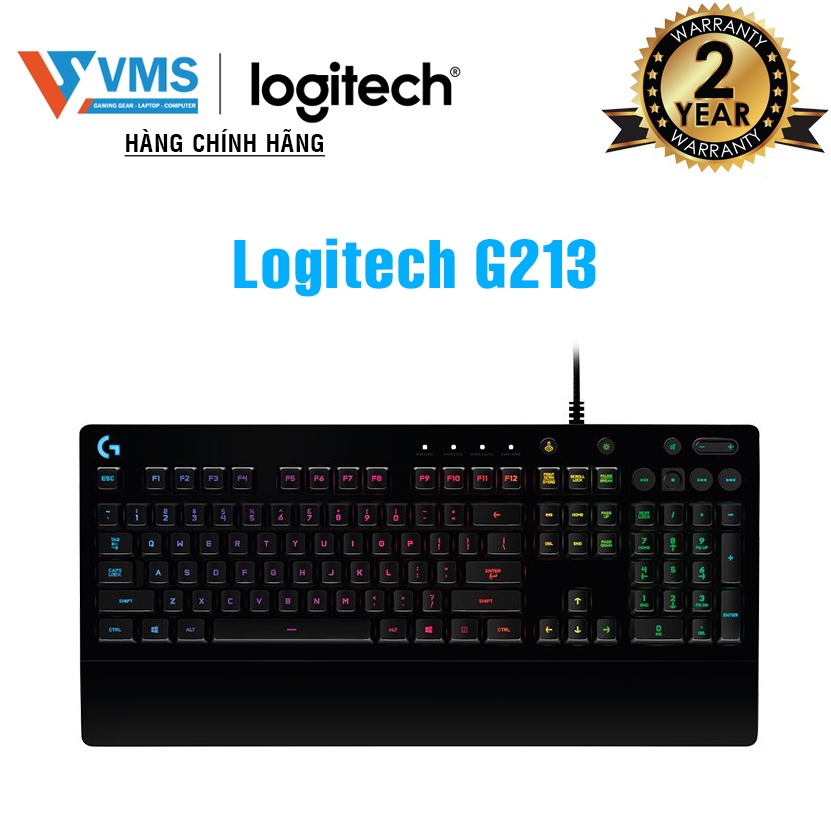 Bàn phím giả cơ Logitech G213 Prodigy RGB Gaming