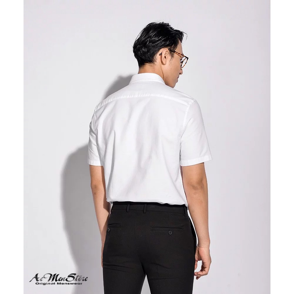 Áo sơ mi nam ROUTINE ngắn tay cổ bẻ Oxford form fitted 210S20SHS004