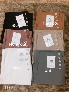 Quần lửng ống rộng 5 khuy