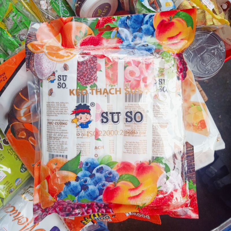 Kẹo thạch Suso dài 24 thanh/gói 6 vị