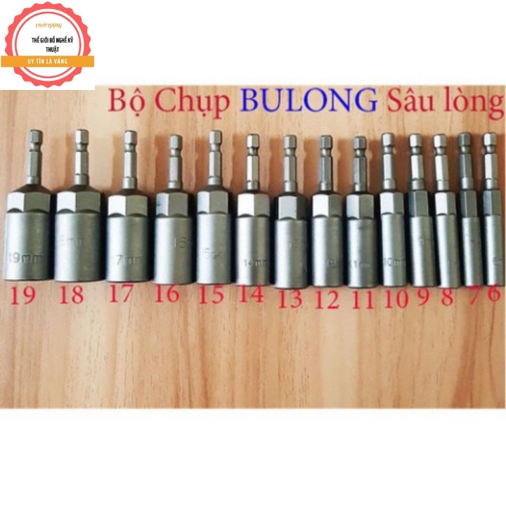 Chụp BuLong 80mm lục giác sâu lòng từ 6mm đến 19mm