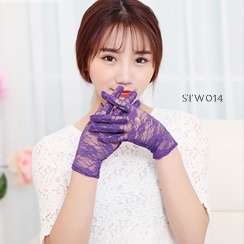 Găng Tay Cô Dâu Màu Tím Stw014