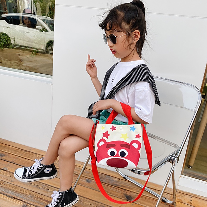 Túi Đeo Chéo Vai In Họa Tiết Hoạt Hình Dễ Thương Thời Trang Cho Bé Gái
