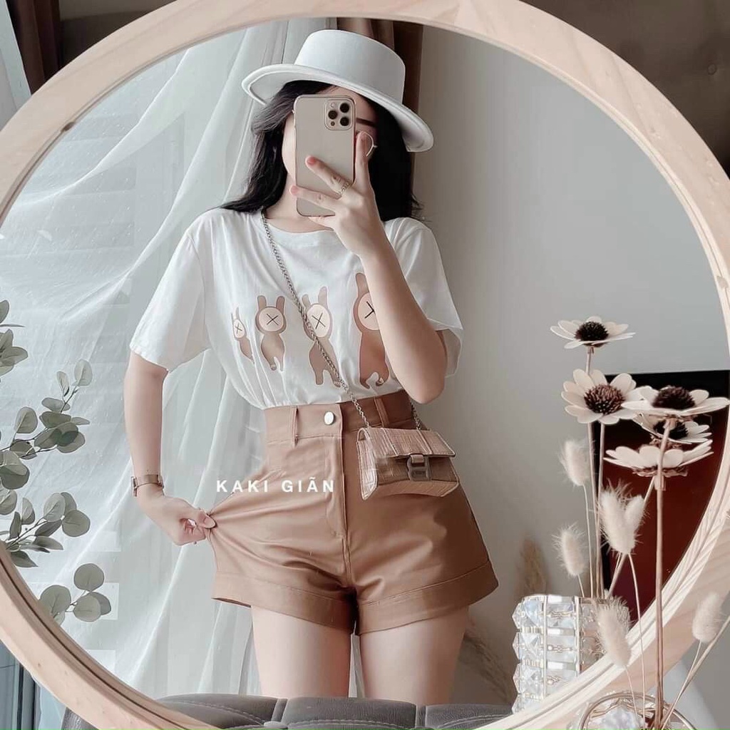 Sét bộ nữ đáng yêu quần đùi ngắn và áo thun in họa tiết dễ thương thời trang Bella Luu Shop