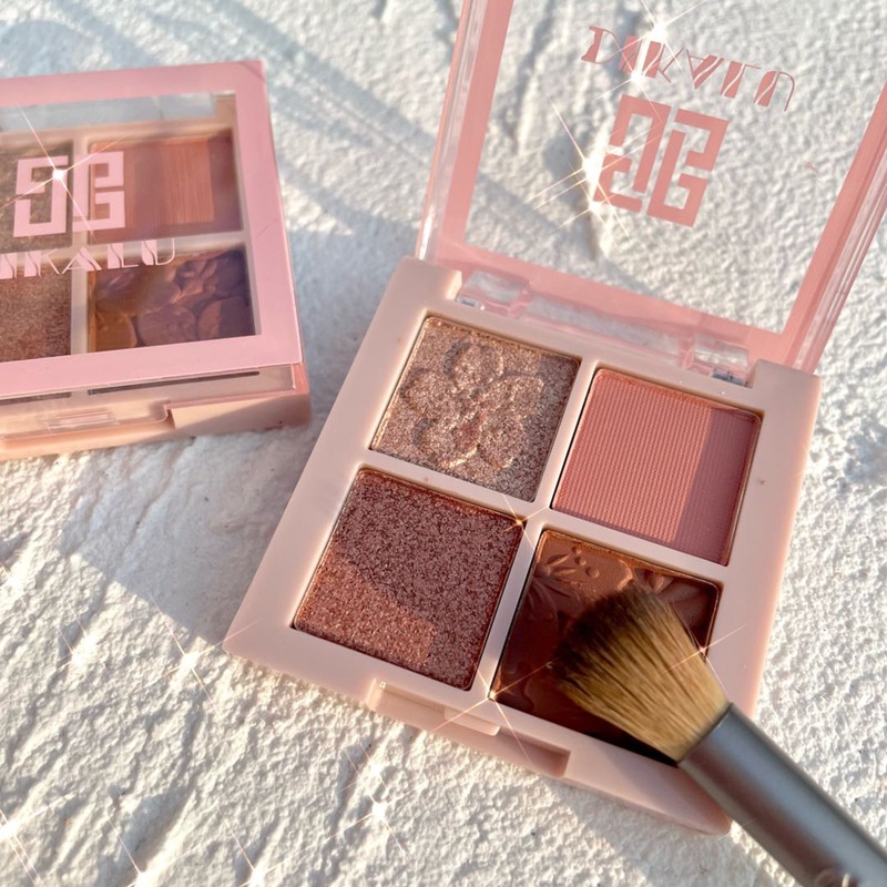 Bảng phấn mắt DIKALU bốn màu lì và ánh ngọc trai thời trang