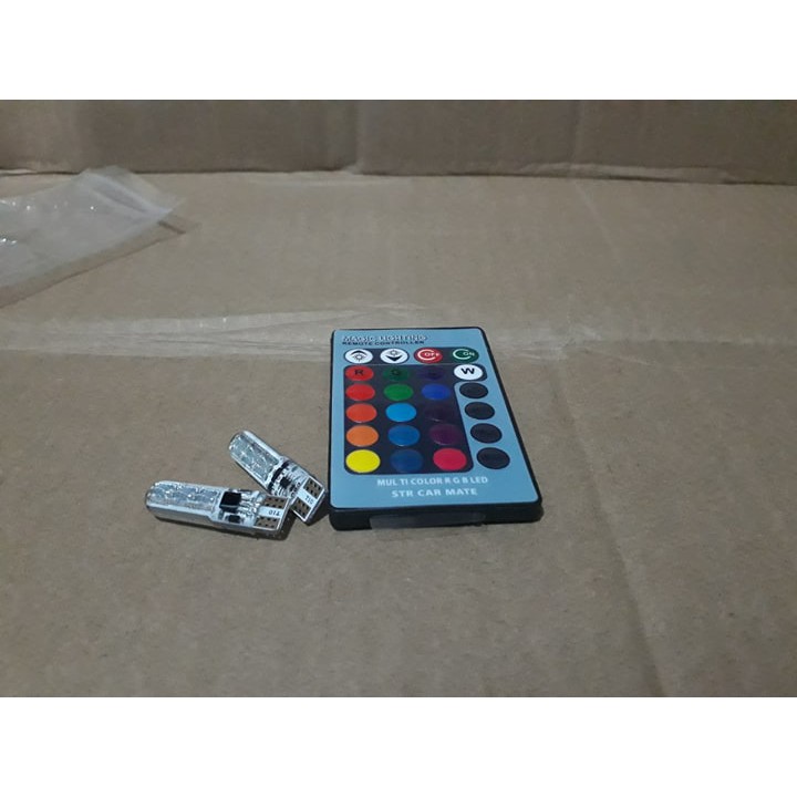 Bộ 2 led audi T10  16 màu kèm điều khiển lắp cho oto , xe máy