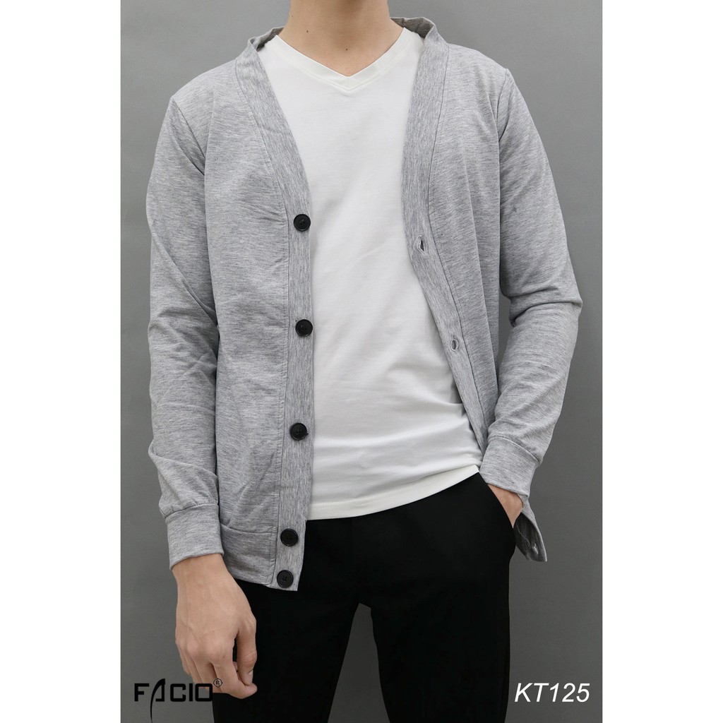 Áo cardigan nam cổ V cổ vest From rộng dệt kim hàn quốc FACIOSHOP Áo khoác cardigan nam big size mỏng cao cấp | BigBuy360 - bigbuy360.vn