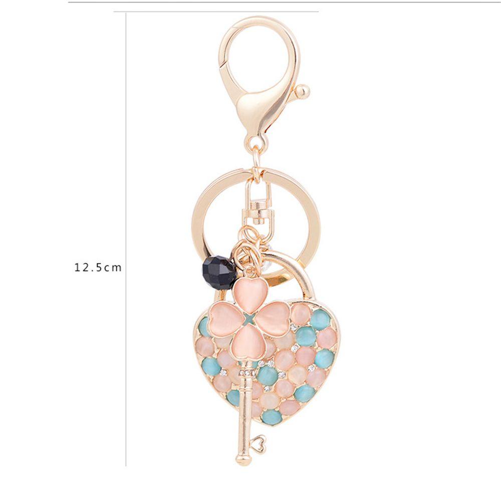 QUINTON Simple|Key Pendant Car Accessories Keys Holder Love Heart Keychain Packaging Decoration Interior Accessories Fashion Metal|Backpack Pendant Women's Bag Charm Key Ring/Multicolor