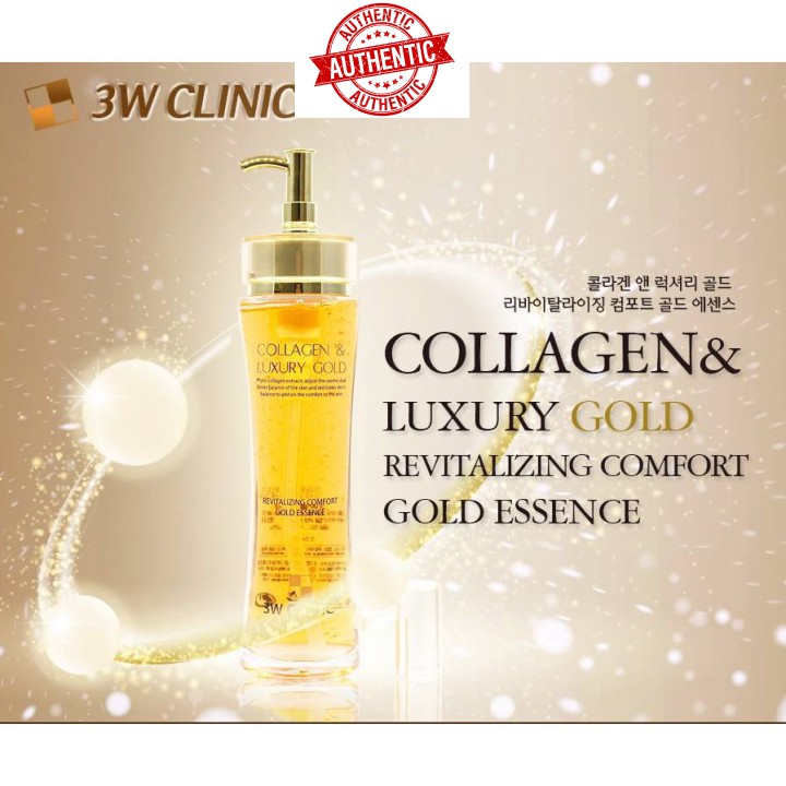 [Mã giảm giá tích lũy] Tinh chất Collagen and Luxury Gold 3W Clinic cho làn da căng mịn, trắng hồng