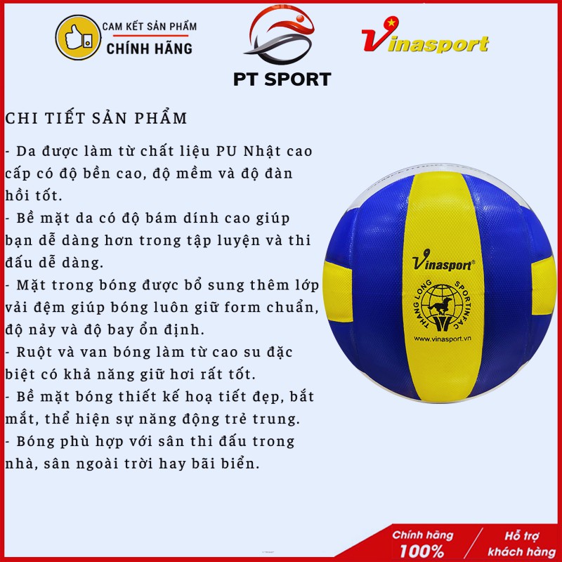 Bóng chuyền Thăng Long da Nhật VB 7700 (Tiêu Chuẩn Thi Đấu_Hàng Chính Hãng) - tặng túi lưới đựng bóng + kim bơm