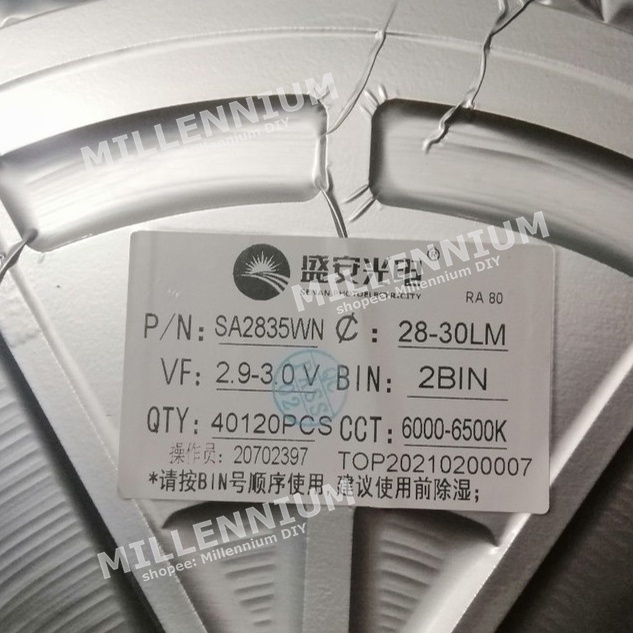 Chip LED 2835 3V 0.2W Trắng 6500K/3000K CRI 80 tương đương Samsung - Set 10 Mắt Nhân IC Đèn LED chính hãng