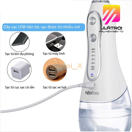 Dây sạc máy tăm nước h2ofloss HF2 HF6 HF9 HF9 chất lượng