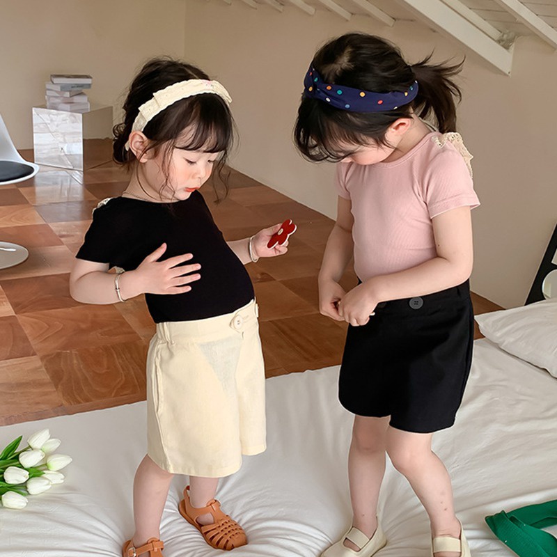 Áo Thun Tay Ngắn Cổ Tròn Đính Nơ Thời Trang Mùa Hè Se7en