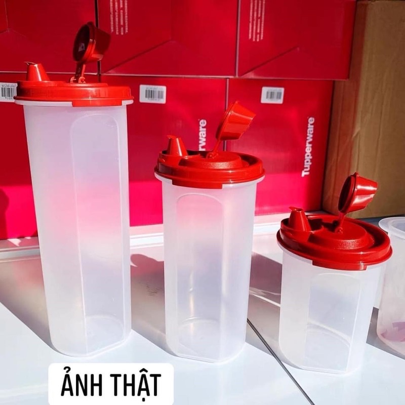 Bộ hộp tupperware đựng dầu ăn nước mắm nước tương....