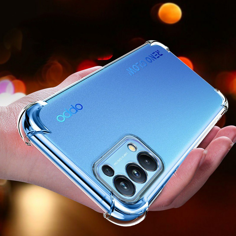 Ốp lưng Oppo Reno 5 / Reno 5 5G / Reno 6Z 5G / Reno 6 5G / Reno 7 5G dẻo trong suốt lồi 4 góc chống sốc lâu ố vàng