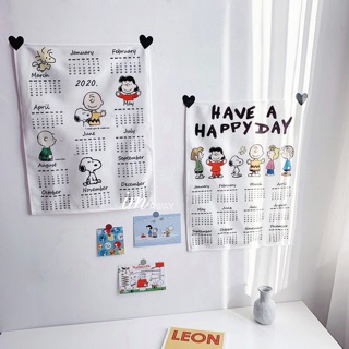 Vải treo lịch 2020 - peanuts - snoopy