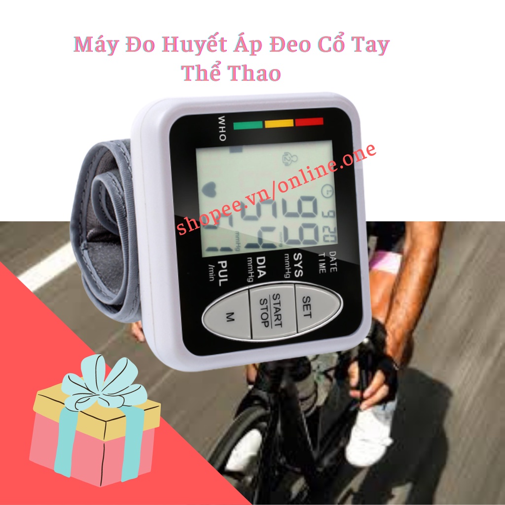 Máy Đo Huyết Áp Đeo Cổ Tay Thể Thao, Màn Hình LCD Lớn Dễ Nhìn, Chính Xác, Nhanh Chóng, Kích Thước Nhỏ Gọn