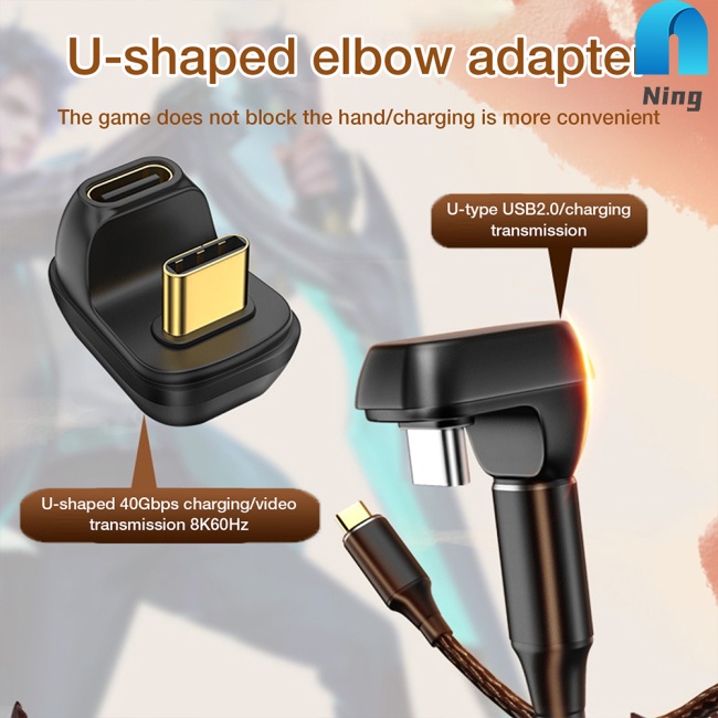 Đầu Chuyển Đổi Ning type-C Male Sang C Female Usb4.0/2.0 Tốc Độ Cao