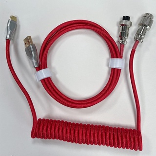 [BASIC] Dây cáp custom handmade Type-C cho bàn phím cơ / Coiled Custom cable type-C for mechanical keyboard