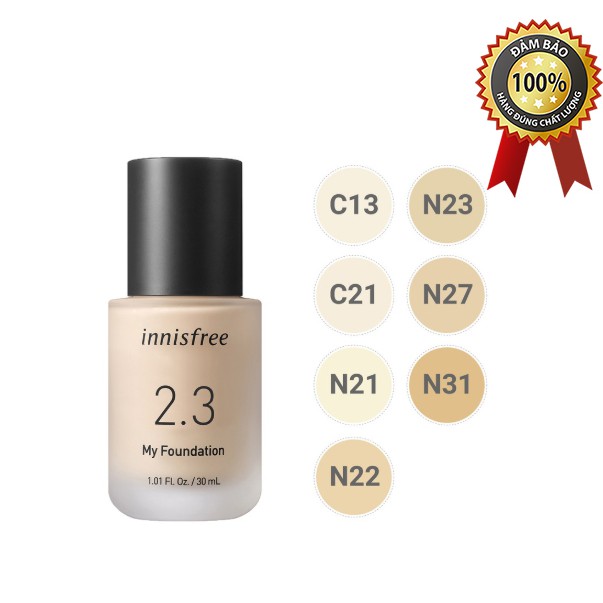 Kem nền trang điểm [innisfree] My Foundation 2.3 (30ml)