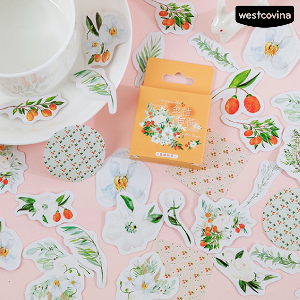 [Hot]✍1 Hộp Nhãn Dán Hình Bông Hoa Trang Trí Văn Phòng Phẩm