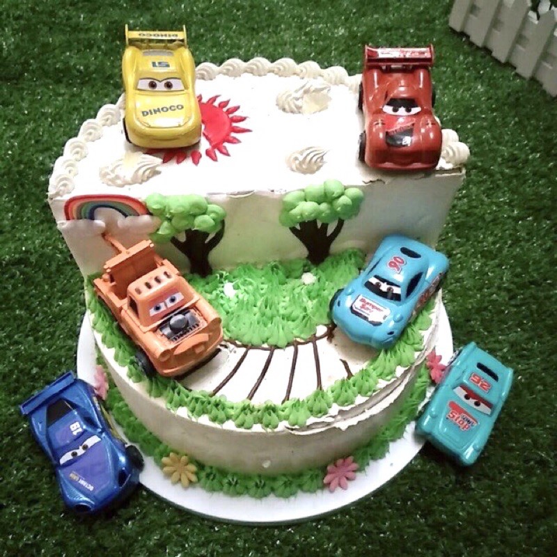 Bộ 6 chiếc siêu xe mini siêu ngầu trang trí bánh kem hpbd