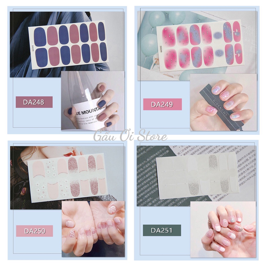 Bộ 14 Miếng Dán Móng Tay Siêu Xinh Phong Cách Hàn Quốc