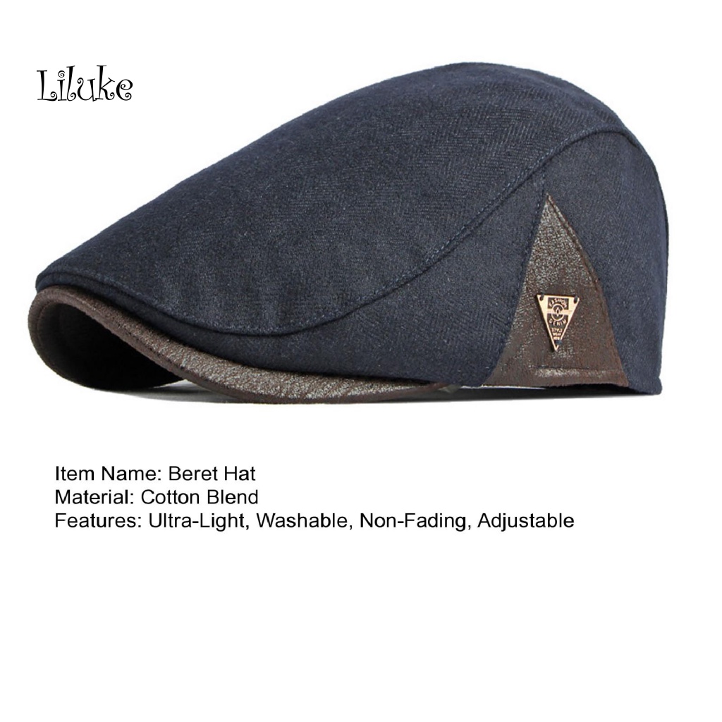 Mũ Beret Màu Trơn Giữ Ấm Mùa Đông Thời Trang Cho Nam