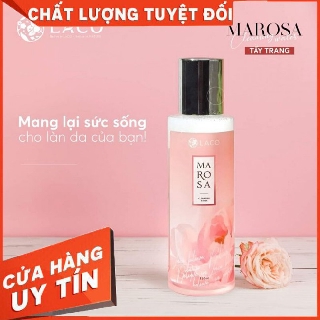 Nước tẩy trang Marosa Laco - Chiết xuất từ hoa hồng hữu cơ - Giúp làm sạch, không gây khô rát, tẩy trang được mắt và môi
